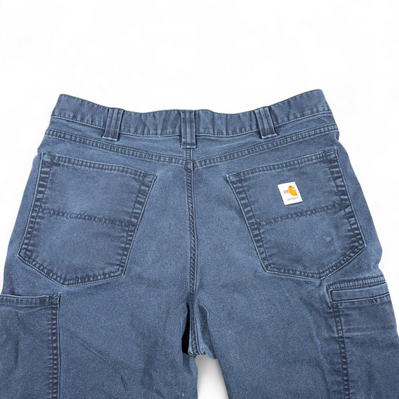 Carhartt Pants Mens 34x31 Blue Relaxed Fit FR Utility Workwear Stretch Cargo - Picture 7 of 12
